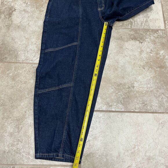 Blue Cropped Ankle Jeans with Relaxed Fit - Picture 7 of 13